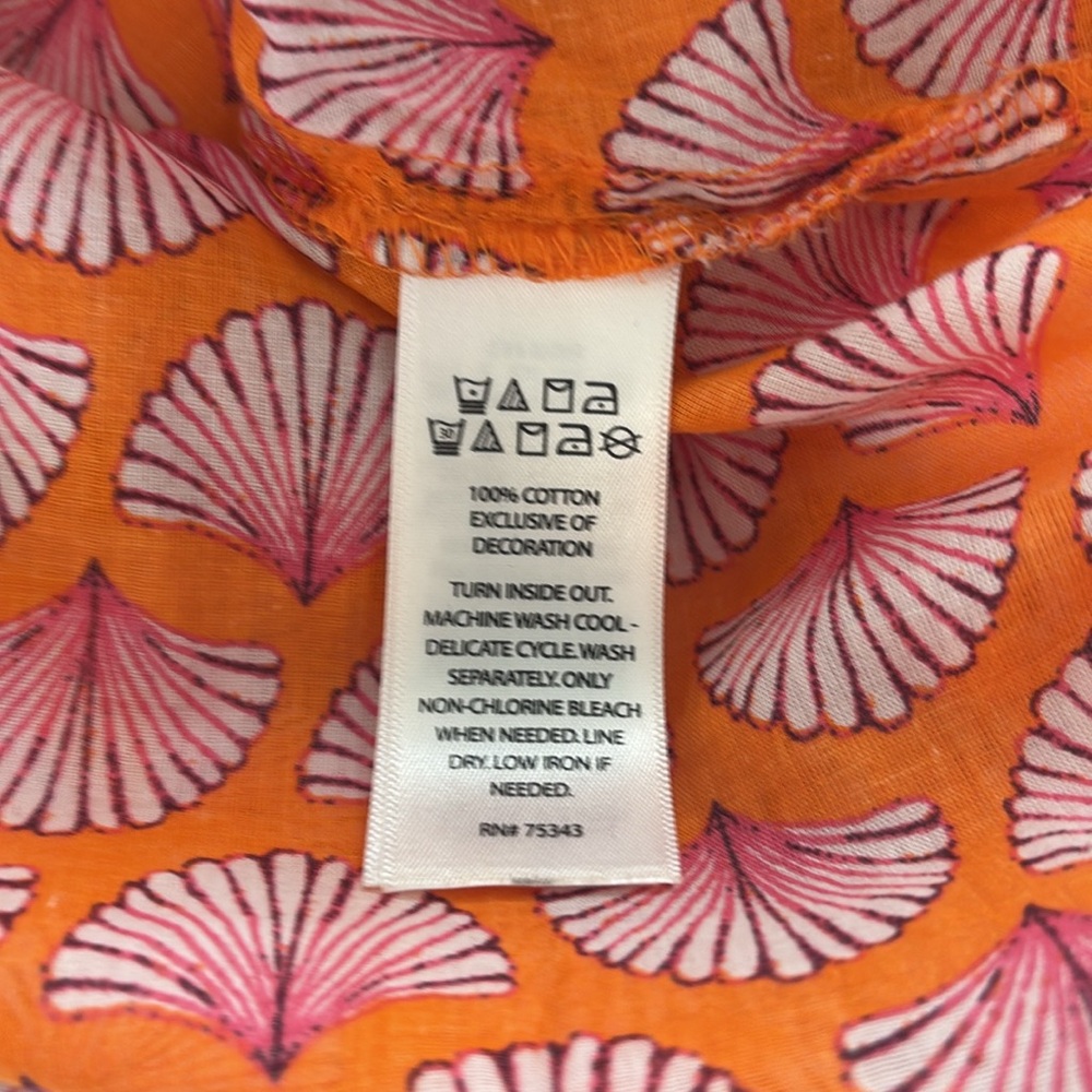 NWOT Sigurd Olsen Print Cotton Tunic With Head Scarf - Picture 5 of 6
